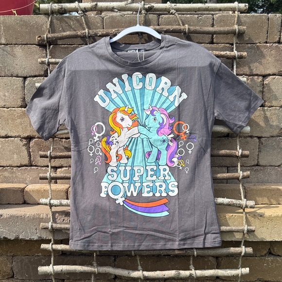 peaofblrd Tops - NWT! My Little Pony Unicorn Super Powers Graphic Tee - Gray